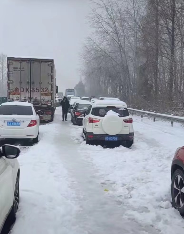 湖北凍雨暴雪導致高速公路堵塞，電動汽車再現“趴窩”